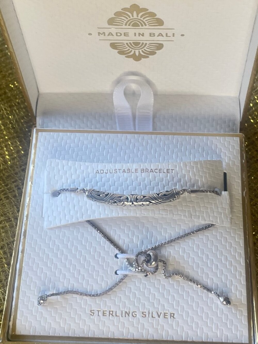 NWT: Annika Witt sterling silver 925 adjustable bracelet. Comes in original box.